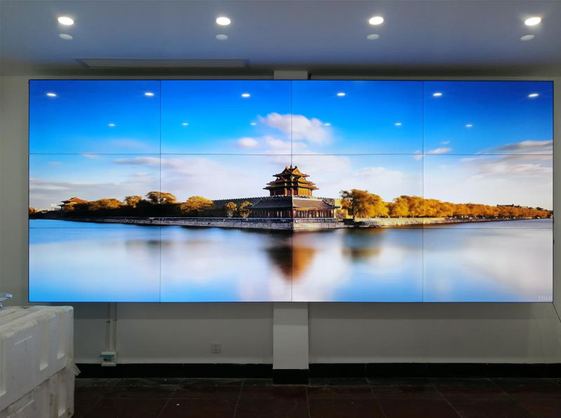 潜江湖北 理工学院55寸0.88mm3x4液晶拼接屏项目
